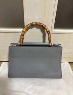 GUCCI ニムフェア バンブー ハンドバッグ 美品グレー GUCCI ニムフェア バンブー ハンドバッグ - メルカリ