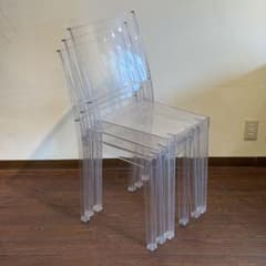 中古 kartell カルテル ラマリー クリア チェア 3脚セット - メルカリ
