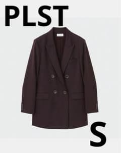 PLST】ウールブレンドダブルジャケット ブラウン - メルカリ