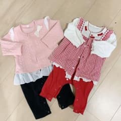 2点セット女の子用ロンパースのサムネイル