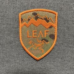 アークテリクスリーフ ベルクロ付きパッチ ワッペン オレンジ