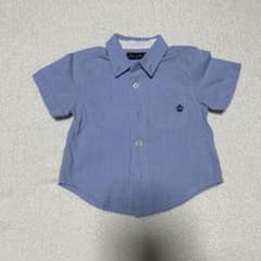 【美品】chan cook 半袖シャツ ブルー 90cmのサムネイル