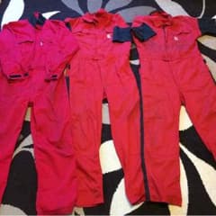 3枚セット 赤 つなぎ 作業着のサムネイル