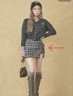 Darich ダーリッチ スリットチェックリボンミニスカート GRY - メルカリ