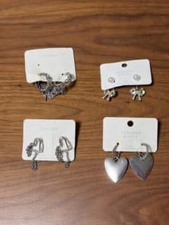 シルバーピアス 4セットのサムネイル
