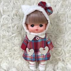 メルちゃん ネコ耳チェックコートコーデのサムネイル