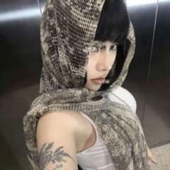 迷彩メッシュ ロングストール 180cm Y2K 韓国 グランジ ユニセックス