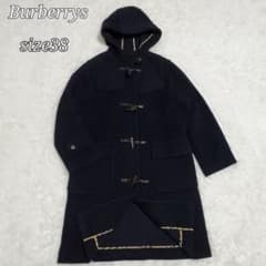 BURBERRYS ダッフルコート ノバチェック フード ダークネイビー 38