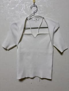 クロスネックRIB TOP WHTのサムネイル