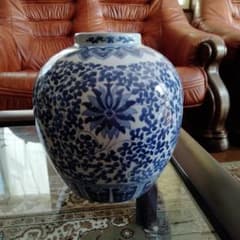 中国古美術✦明代正統期青花琴棋書画紋缶✦人物風景写意缶・文房具・純手描き・陶芸 中国骨董旧家蔵七十年前旧蔵【染付青花大壺】中国江西景徳鎮输出名瓷