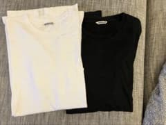 AURALEE ポケットTシャツ ホワイト　ブラック　2枚セットのサムネイル