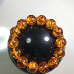 ミホ様 琥珀 アンバー ブレスレット 12mm 19cmのサムネイル