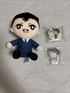 名探偵コナン 毛利小五郎 ぬいぐるみ 缶バッジ アクリルブロック 3点セットのサムネイル