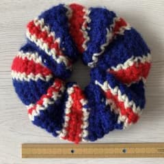ハンドメイド イギリス国旗風シュシュのサムネイル