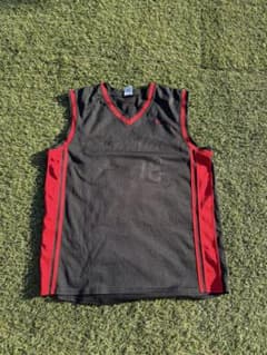00s NIKE ナイキ メッシュ タンクトップ ブラック レッド XLのサムネイル