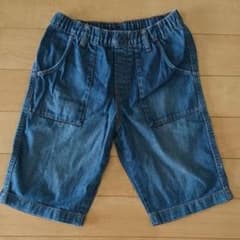 ユニクロ デニムハーフパンツ キッズLのサムネイル