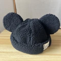ディズニー　ミッキー　ボアキャップ　黒のサムネイル