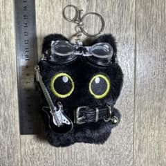 黒い猫型ぬいぐるみ ゴーグル付きのサムネイル