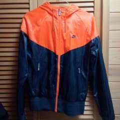 Nike ナイロンジャケット オレンジ/ネイビーのサムネイル