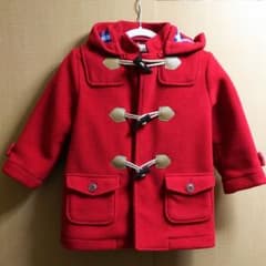 ミキハウス　ダッフル　コート　100 赤 美品のサムネイル