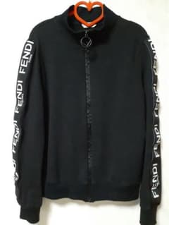極美品】FENDI ブラック ジップアップジャージジャケット - メルカリ