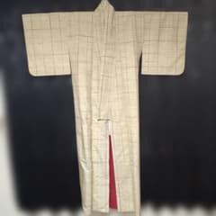 着物 紬 格子模様 袷のサムネイル