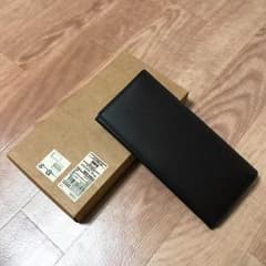 無印良品　イタリア産ヌメ革　長財布　ダークブラウンのサムネイル