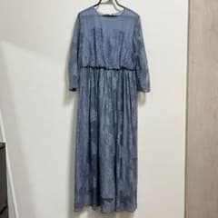 袖付き総レース ラインロングワンピースのサムネイル