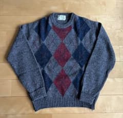 【80s L.L.Bean】 アーガイル ニット シェトランドウール『Lサイズ』のサムネイル