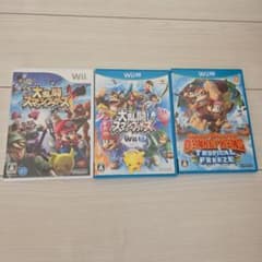 Wii WiiU ソフト 3本セット スマブラ ドンキーコングのサムネイル