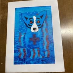 ジョージ ロドリーゲ 幸せの青い犬 ブルードッグ プリント2 - メルカリ