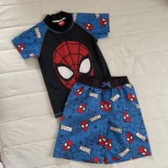 スパイダーマン  水着　ラッシュガード　子供　上下　キッズ　110のサムネイル