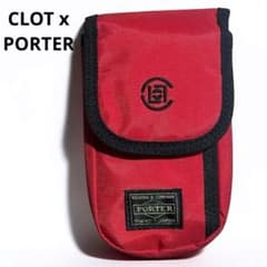 CLOT x PORTER ポーター クロット モバイルポーチ✨希少✨美品 赤 
