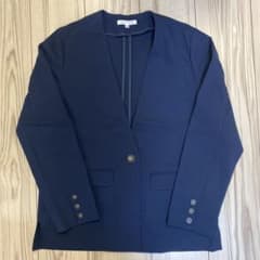 THE SHOP TK ノーカラージャケット M ネイビーのサムネイル