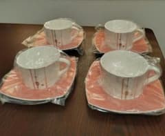 新品 NARUMI ナルミ ティー・コーヒー碗皿 カップとソーサー 4客セットのサムネイル