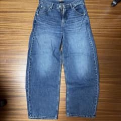 UNIQLO JEANS ブルーデニム ワイドパンツのサムネイル