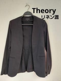 極美品 セオリー Theory リネン混 ストレッチノーカラージャケット XS Theory セオリー リネン混 ノーカラー ジャケット 黒 春夏 - メルカリ