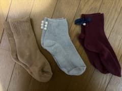 リブ編みくつ下 3足セットのサムネイル