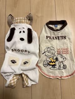 スヌーピー耳付きオーバーオールとTシャツセットのサムネイル