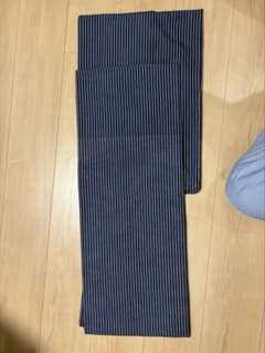 夏のKIPPE 涼しま 紺地 縞柄 仕立て上がり着物　ゆかたのサムネイル