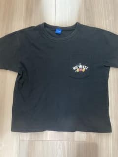 Disney Mickey Key Mouse Pocket T-shirt, Black, Size 150