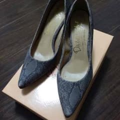 のん様専用。8.5㎝ヒールverパイソン柄アミアミパンプスのサムネイル