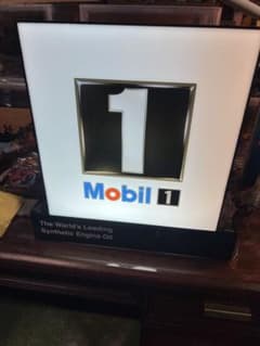 ヴィンテージ Mobil 1 モビールワン非売品 電飾看板 - メルカリ