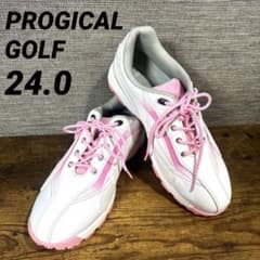 PROGICAL GOLF レディース ゴルフシューズ ホワイト×ピンク24.0 - メルカリ