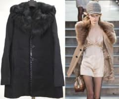 マークジェイコブス 17AW襟ファー中綿ウールコートXS ファーストライン マークジェイコブス ファーストライン 17AW襟ファー中綿ウールコートXS