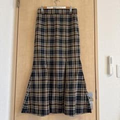 GU チェックマーメイドロングスカート XLのサムネイル