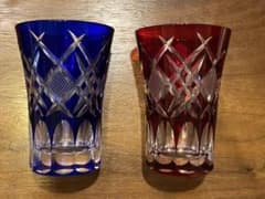 江戸切子　彩鳳　一口ビール　グラス　ペアのサムネイル