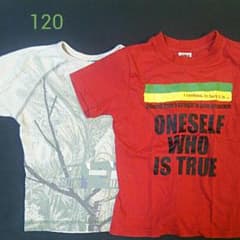 キッズ 男の子 120 半袖 Tシャツ 2枚セットのサムネイル