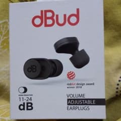 dBud 耳栓 earplugs 調節可能 コード付き マグネット&ケース付きのサムネイル