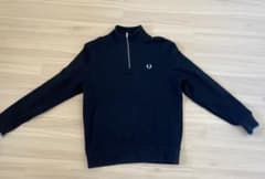 FRED PERRY フレッドペリー ハーフジップ スウェット ブラック Lのサムネイル
